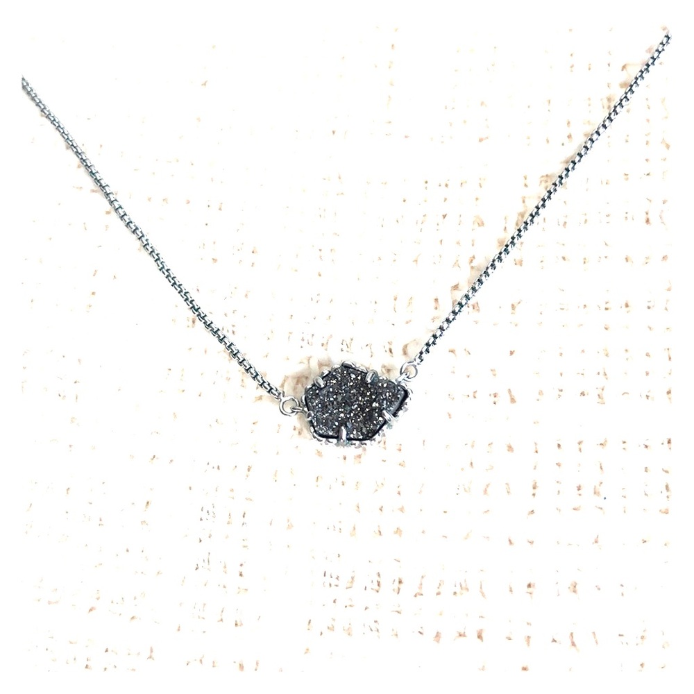 Kendra Scott Tress necklace in platinum drusy